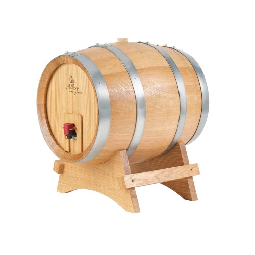 Decorative oak barrel for Bag-in-Box® 5l