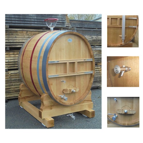 Foudre ovale pour la fermentation ou l'élevage des vins - Chêne Français 10 HL – 60 HL
