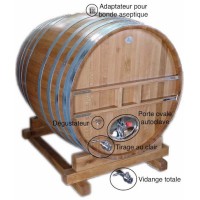 French oak round foudre for fermentation or wine aging 10 HL – 80 HL