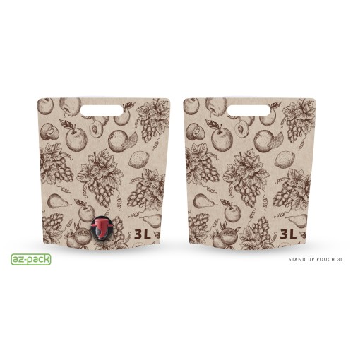 Standbodenbeutel “Stand up Pouch” 3l, MULTIFRUIT - 150 Stk. (Karton)