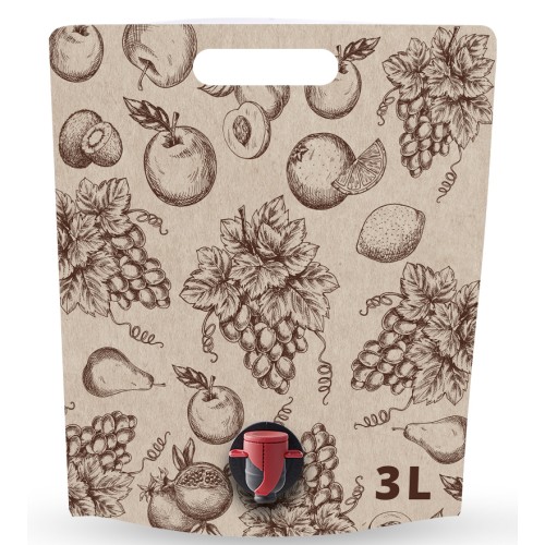 Standbodenbeutel “Stand up Pouch” 3l, MULTIFRUIT - 150 Stk. (Karton)