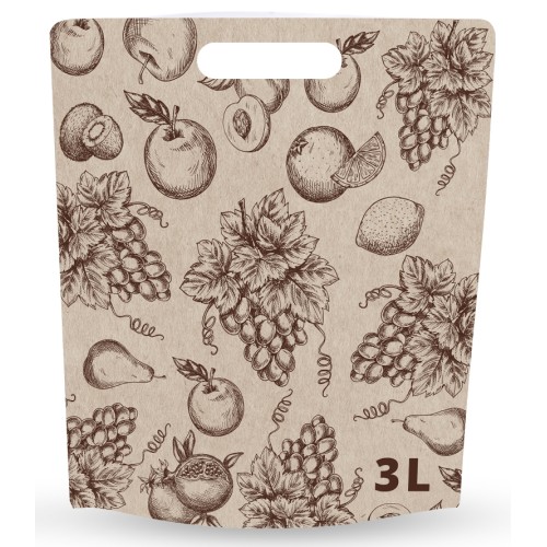 Standbodenbeutel “Stand up Pouch” 3l, MULTIFRUIT - 150 Stk. (Karton)