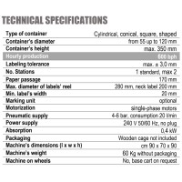 Flaschenetikettierer ALPHA PRO / Etikettiermaschine für Flaschen und Dosen