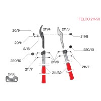 Genėjimo žirklės FELCO 211-50, 50cm