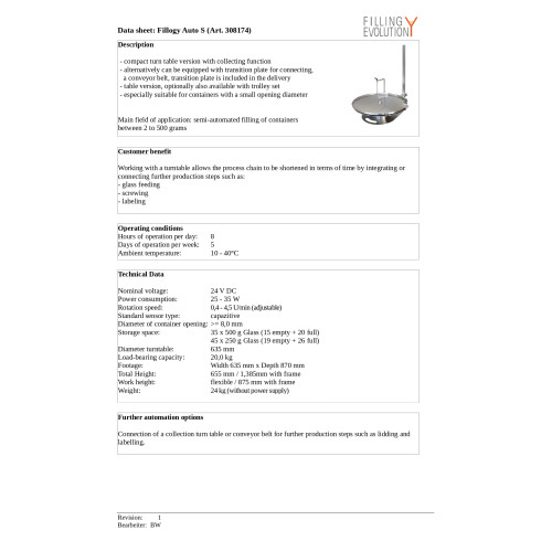 Semi-automatic bottle filling machine FILLOGY® Liquid S