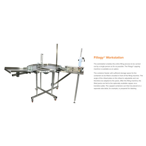 Semi-automatic bottle filling machine FILLOGY® Liquid S