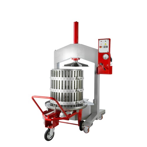 Prensa para uva hidráulica O.F.B. INOX 69 l – 477 l, para manzana, frutas