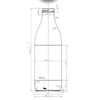 Glass juice bottle 1000ml (1l), TO-43 - 1183 pcs.