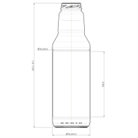 Glass juice bottle 750ml (0,75l), TO-43 - 1440 pcs.