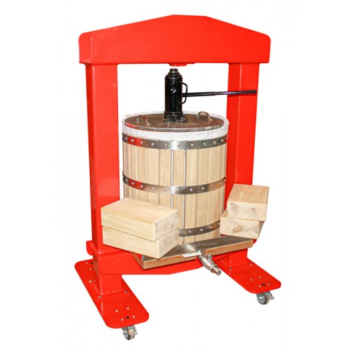 Pressoir à Fruits Hydraulique 40 Litres - Acier Inoxydable, Pression 3 Bars | Pour Jus, Vin, Cidre, Sans électricité