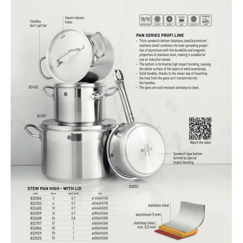 Edelstahltopf zur Saftpasteurisierung 24 l (AISI 304)