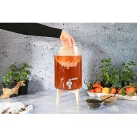 Stikla burka 7l - kombučas (tējas sēnes) fermentācijai 