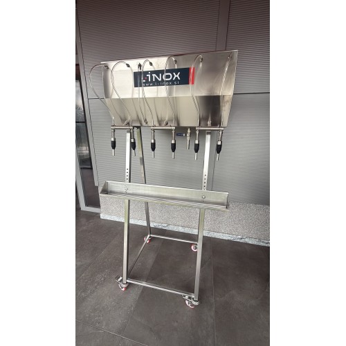 Nalewarka grawitacyjna do butelek szklanych do wina, soku, cydru L-INOX