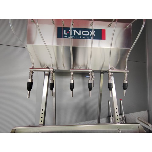 Nalewarka grawitacyjna do butelek szklanych do wina, soku, cydru L-INOX