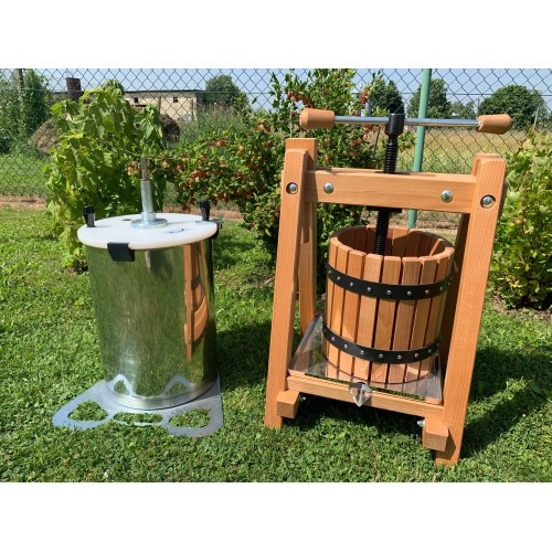 Fruit crusher for a drill DON 20 – apple mill, grape crusher / Pulpmaster with Bucket