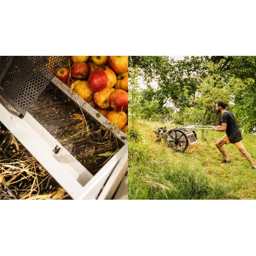 Maszyna do zbierania jabłek, owoców Obstraupe Silver Fox 04 – przemysłowych zbieracz do spadów, orzechów