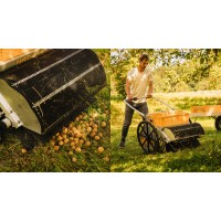 Fallen apple harvesting machine Obstraupe Silver Fox 04 – fruit picking machine for pears, walnuts, chestnuts