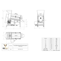 Electric destoner – crusher / straining / pulping machine DESTONE 1000 for cherries, plums, apricots