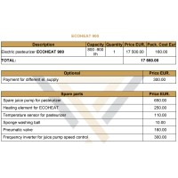 Electric Pasteurizer ECO HEAT 900