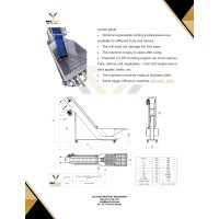 Juice processing line for apples, pears, fruits, vegetables 300 kg/h