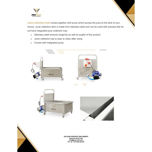 Juice processing line for apples, pears, fruits, vegetables 300 kg/h