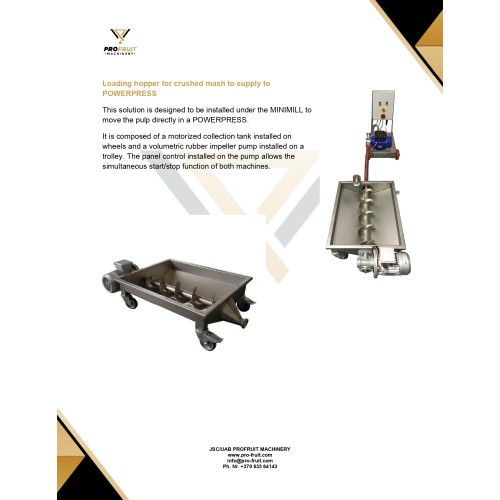 Juice processing line for apples, pears, fruits, vegetables 300 kg/h