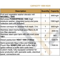 Mobile apple juice processing line 400-1500 kg/h / Mobile fruit juice production line