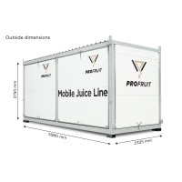 Mobile apple juice processing line 400-1500 kg/h / Mobile fruit juice production line