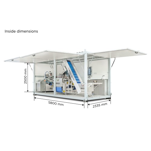 Mobile apple juice processing line 400-1500 kg/h / Mobile fruit juice production line