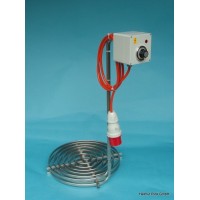 Aquecedor elétrico em aço inox 2,2 kW – 18 kW com termostato