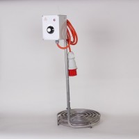 Aquecedor elétrico em aço inox 2,2 kW – 18 kW com termostato