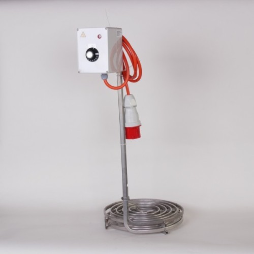 Aquecedor elétrico em aço inox 2,2 kW – 18 kW com termostato