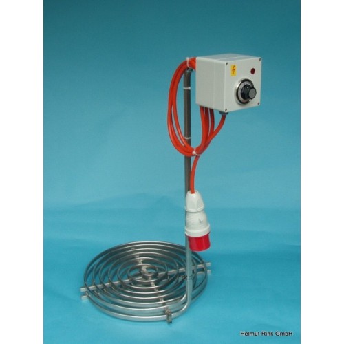 Aquecedor elétrico em aço inox 2,2 kW – 18 kW com termostato