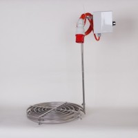 Aquecedor elétrico em aço inox 2,2 kW – 18 kW com termostato