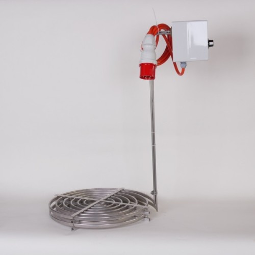 Aquecedor elétrico em aço inox 2,2 kW – 18 kW com termostato
