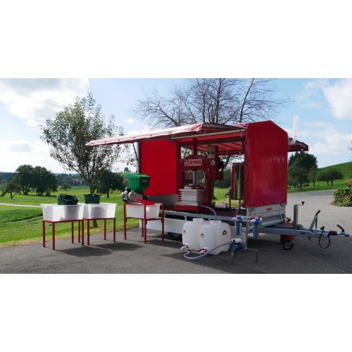 Mobile apple juice processing line 300 kg/h / Mobile fruit juice production line