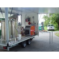 Linha móvel de produção de sumo de maçã 700 kg/h / Linha móvel de processamento de fruta