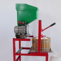 Prensa de uvas hidráulica + Triturador elétrico para frutas RINK-B