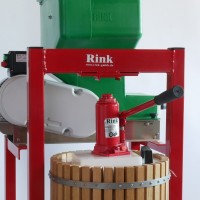 Prensa de uvas hidráulica + Triturador elétrico para frutas RINK-B