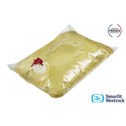 10-liitrine Bag-in-Box® mahla säilituskott, läbipaistev - 350 tk. (kast)