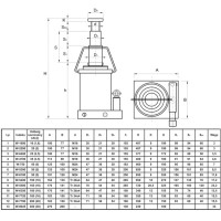 Teleskopischer hydraulischer Wagenheber SKAMET 5T