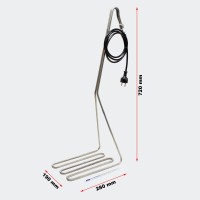 Nerūdijančio plieno elektrinis šildytuvas 3,2 kW