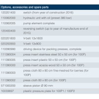 Pressoir hydraulique à paquets pour jus de pommes VORAN 100P2  - Presse à paquets