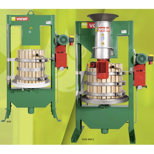 Hydrauliczna prasa do owoców i winogron VORAN 100K + Rozdrabniacz RM1,5
