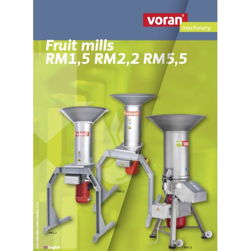 Triturador elétrico para frutas, maçã VORAN RM1,5, esmagador de uvas
