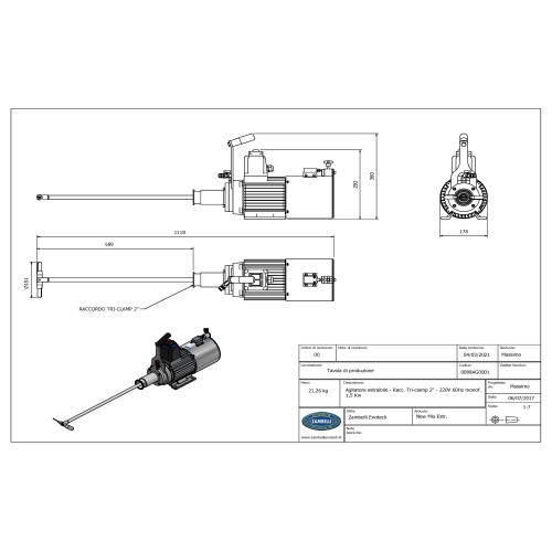 Agitador portable helical NEW MIX ESTRAIBILE