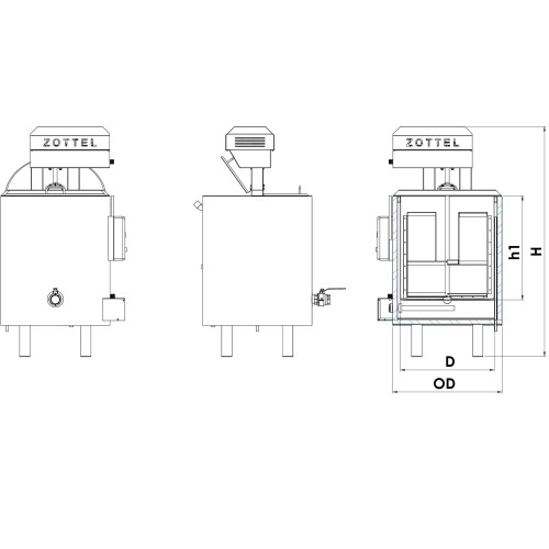 Stainless steel jam cooking pot with mixer 100-600