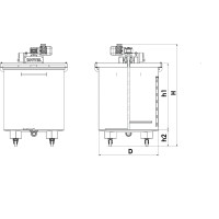 Cuve en inox de mélange ou de stockage 500 l -2000 l