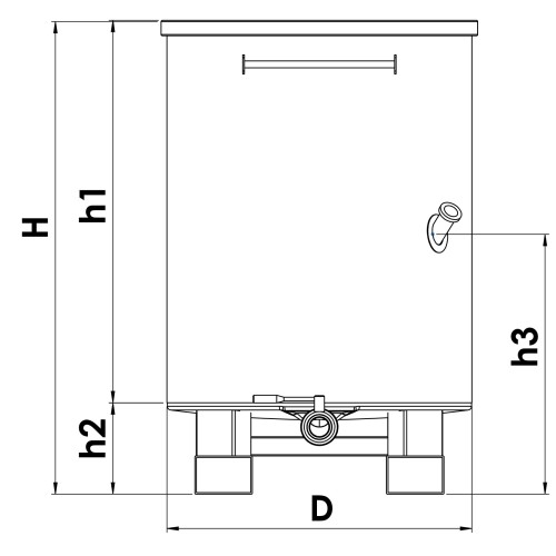 Cuve en inox de mélange ou de stockage 500 l – 2000 l