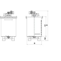 Cuve en inox de mélange ou de stockage 500 l - 2000 l